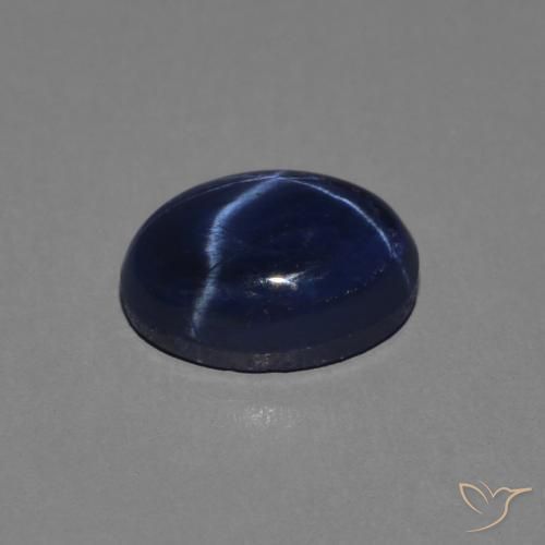 Safira estrela Azul profundo Natural 1.39ct, oval, Opaco