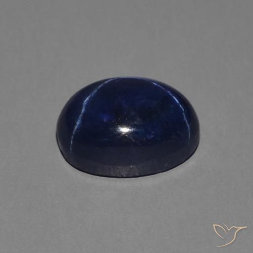 Safira estrela Azul escuro Natural 1.64ct, oval, Opaco