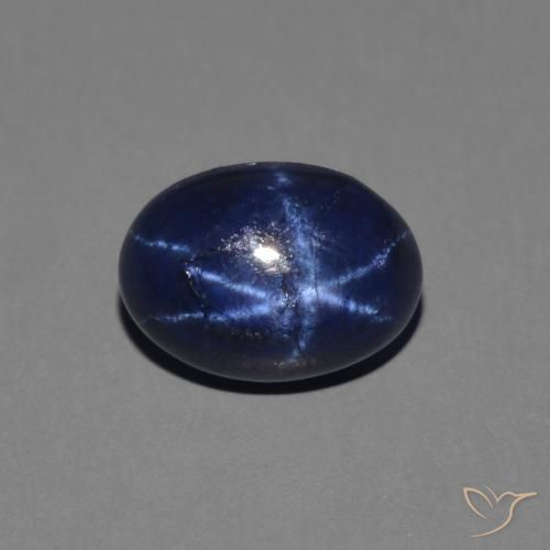 1.45ct Natural Azul profundo Safira estrela, oval, Opaco
