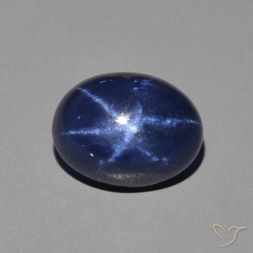 2.44ct Natural Azul escuro Safira estrela, oval, Opaco