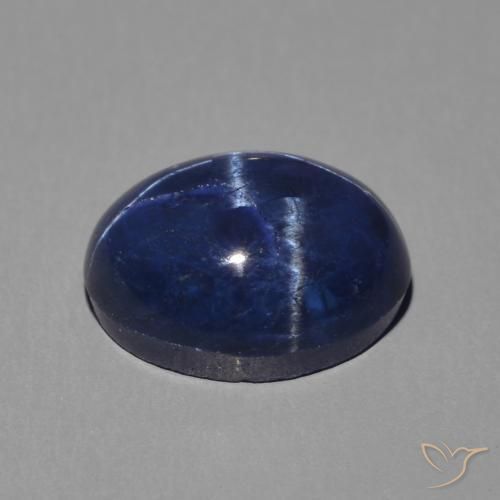 Safira estrela Azul profundo Natural 3.06ct, oval, Opaco
