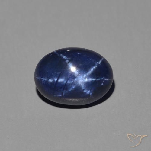 1.47ct Natural Azul profundo Safira estrela, oval, Opaco