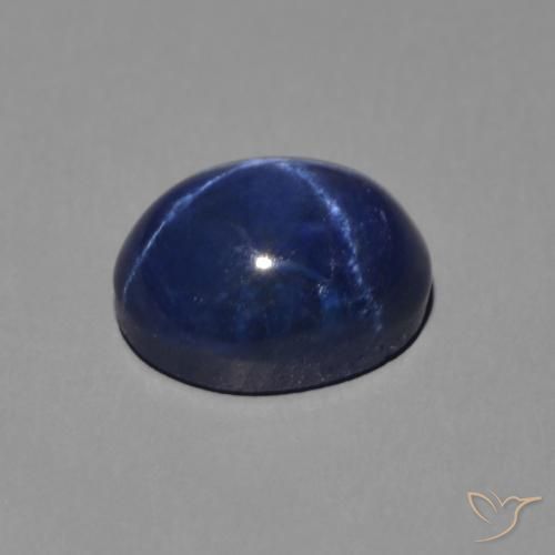 Safira estrela Azul profundo Natural 2.50ct, oval, Opaco