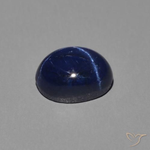 Safira estrela Azul escuro Natural 1.60ct, oval, Opaco