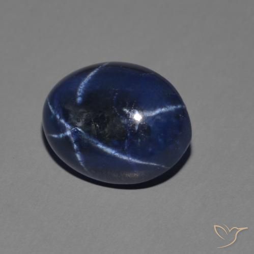 Safira estrela Azul escuro Natural 2.89ct, oval, Opaco