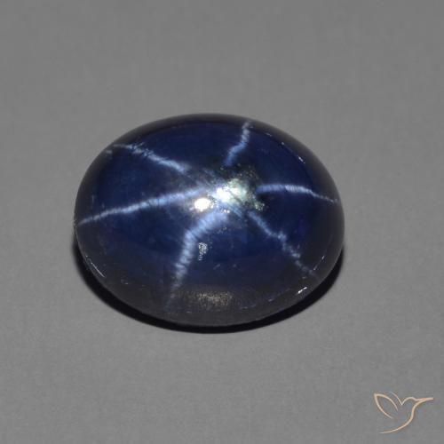 3.60ct Natural Azul-marinho Safira estrela, oval, Opaco