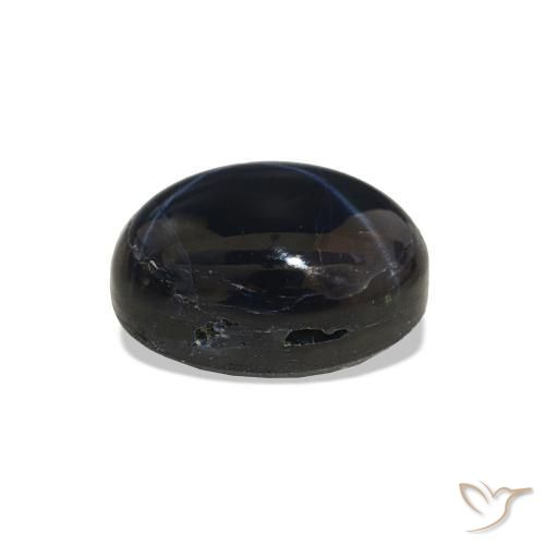 Safira estrela Azul profundo Natural 4.64ct, Corte Oval, Opaco