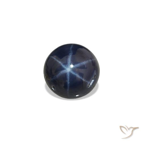 0.53ct Azul marinho profundo Safira estrela Pedras Preciosas, Redondo, Opaco