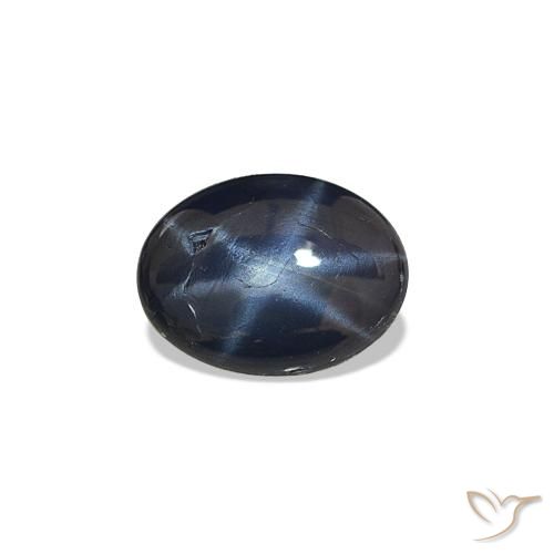 1.36ct Azul escuro Safira estrela, oval, Opaco