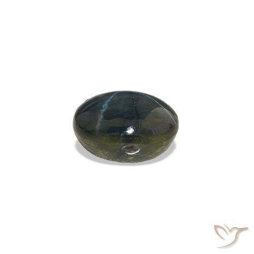 Safira estrela Noite azul Natural 0.58ct, Corte Oval, Opaco