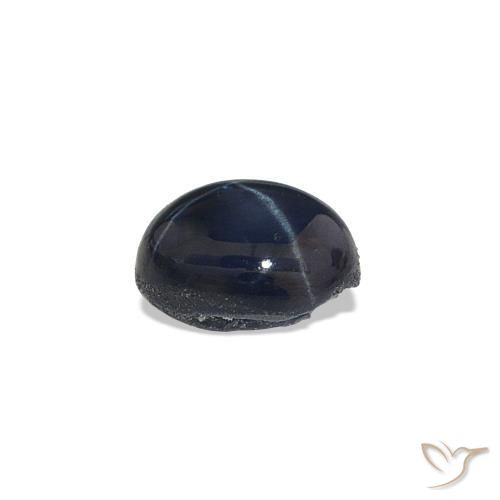 Safira estrela Noite azul Natural 0.68ct, Corte Oval, Opaco