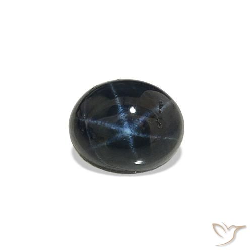 0.90ct Noite azul Safira estrela, oval, Opaco