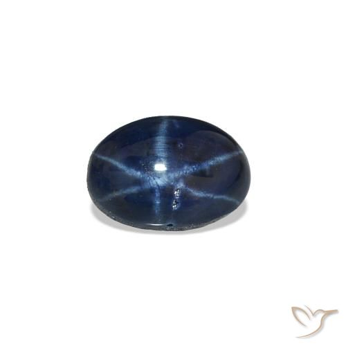 0.61ct Azul marinho profundo Safira estrela, oval, Opaco