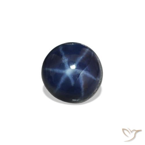 Safira estrela Azul escuro Natural 0.62ct, Redondo, Opaco