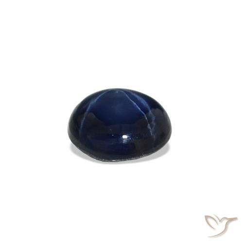Safira estrela Azul escuro Natural 0.62ct, Redondo, Opaco