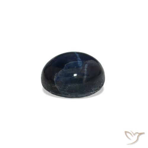 Safira estrela Azul marinho profundo Natural 0.80ct, oval, Opaco
