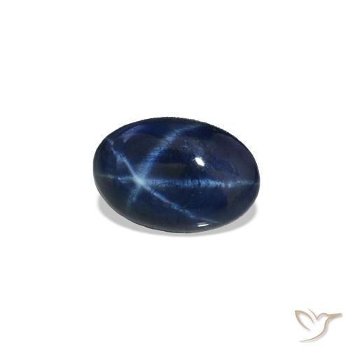 Safira estrela Azul escuro Natural 0.56ct, oval, Opaco
