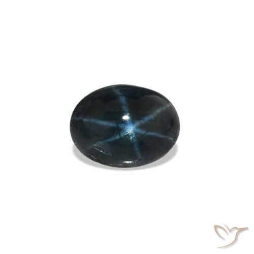 0.47ct Azul profundo Safira estrela, oval, Opaco