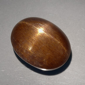 Pedra do sol estrela marrom natural 23,68ct, corte oval, opaco