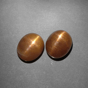 Pedras preciosas de Pedra do Sol Estelar Marrom dourado natural de  ct, Corte Oval, Opaco