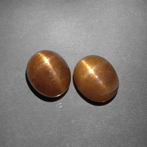 Pedras preciosas de Pedra do Sol Estelar Marrom dourado natural de  ct, Corte Oval, Opaco