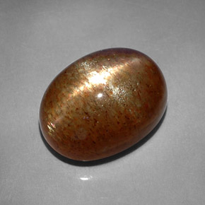 Pedra do sol estrela marrom natural 8,41ct, corte oval, opaco