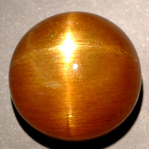 Pedra do Sol Estelar Marrom dourado Natural 5.43ct, Corte Redondo, Opaco