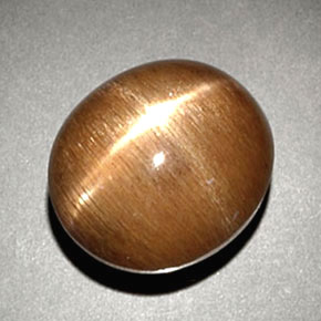 Pedra do Sol Estelar Marrom dourado Natural 6.93ct, Corte Oval, Opaco