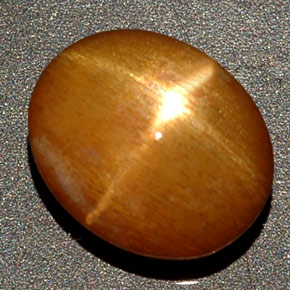 Pedra do Sol Estelar Marrom dourado Natural 4.20ct, Corte Oval, Opaco