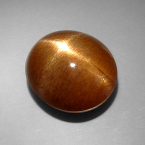 Pedra do sol estrela marrom natural 14,95ct, corte oval, opaco