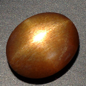 Pedra do sol estrela marrom natural 8,09ct, corte oval, opaco