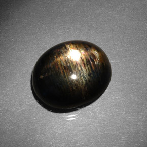 Pedra do sol estrela marrom natural 10,22ct, corte oval, opaco