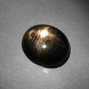 Pedra do sol estrela marrom natural 10,22ct, corte oval, opaco