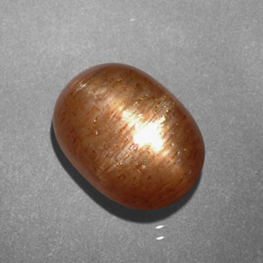 Pedra do sol estrela marrom natural 2,81ct, corte oval, opaco