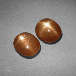 Pedras preciosas de Pedra do Sol Estelar Marrom dourado natural de  ct, Corte Oval, Opaco