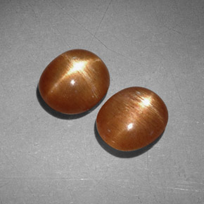 Pedras preciosas de Pedra do Sol Estelar Marrom dourado natural de  ct, Corte Oval, Opaco