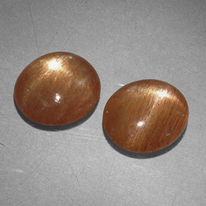 Pedras preciosas de Pedra do Sol Estelar Marrom dourado natural de  ct, Corte Oval, Opaco