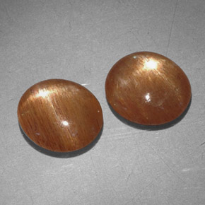 Pedras preciosas de Pedra do Sol Estelar Marrom dourado natural de  ct, Corte Oval, Opaco