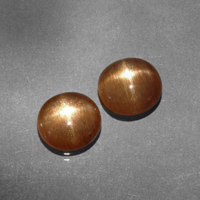 Pedras preciosas de Pedra do Sol Estelar Marrom dourado natural de  ct, Corte Oval, Opaco