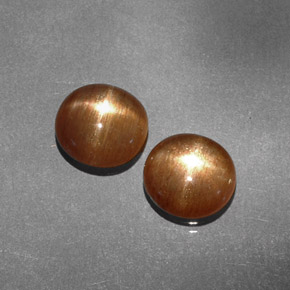 Pedras preciosas de Pedra do Sol Estelar Marrom dourado natural de  ct, Corte Oval, Opaco