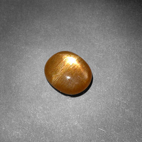 Pedra do sol estrela marrom natural 1,18ct, corte oval, opaco