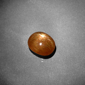 Pedra do sol estrela marrom natural 1,98ct, corte oval, opaco
