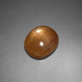 Pedra do sol estrela marrom natural 1,62ct, corte oval, opaco