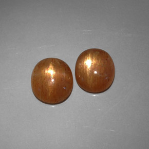 Pedras preciosas de Pedra do Sol Estelar Marrom dourado natural de  ct, Corte Oval, Translúcido