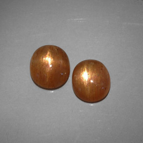 Pedras preciosas de Pedra do Sol Estelar Marrom dourado natural de  ct, Corte Oval, Translúcido