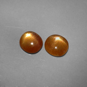 Pedras preciosas de Pedra do Sol Estelar Marrom dourado natural de  ct, Corte Oval, Opaco