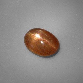 Pedra do sol estrela marrom natural 1,64ct, corte oval, opaco