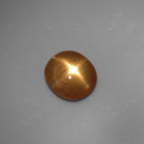 Pedra do sol estrela marrom dourado natural 1,32ct, corte oval, opaco