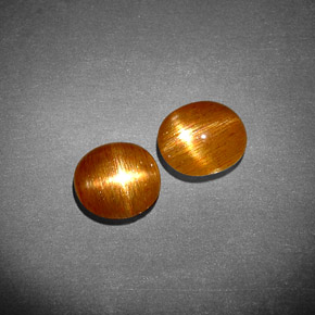 Pedras preciosas de Pedra do Sol Estelar Marrom dourado natural de  ct, Corte Oval, Opaco