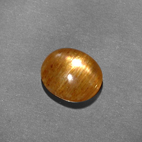 Pedra do Sol Estelar Marrom dourado Natural 1.41ct, Corte Oval, Opaco